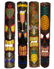40 SET 4 TIKI MASK PINEAPPLE TURTLE PALM TREE...