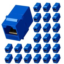 Cat6 RJ45 Keystone Coupler 25-Pack, Ethernet Coupler Female to Female, Ethern...