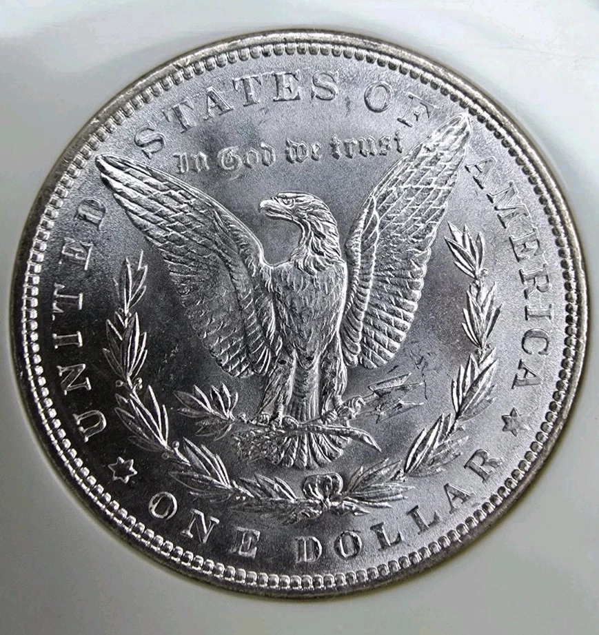 Dólar de plata Morgan 1888 P NGC MS65 antiguo soporte graso PQ brillo explosión blanco Foto 4 de 4