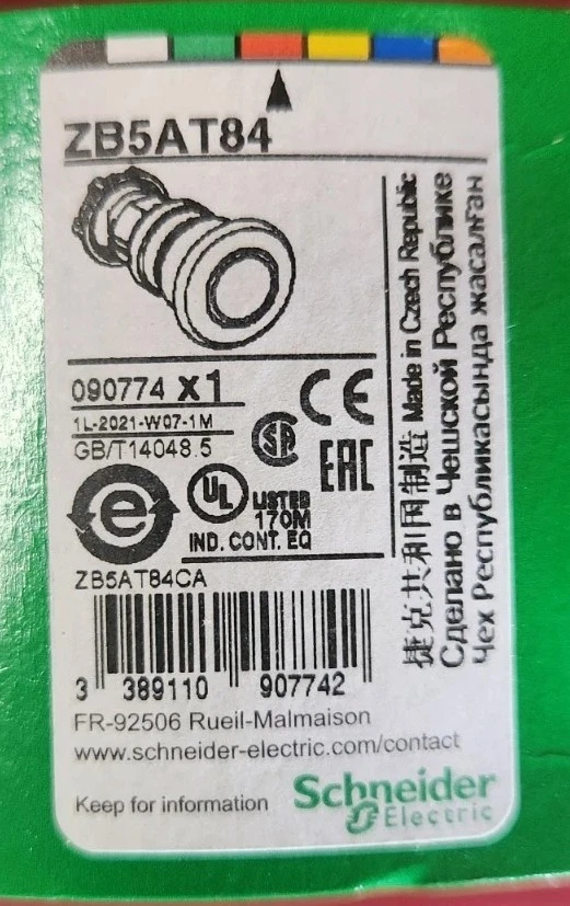 (Lote de 15- Novo Na Caixa) Botão SCHNEIDER ELECTRIC ZB5AT84 22mm, Vermelho - Imagem 2 de 4