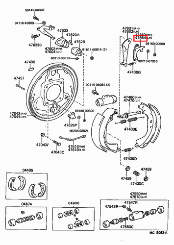 Genuine LandCruiser HJ75 HJ61 HJ60 HJ47 HDJ80 HDJ79 Rear LH Brake Adjuster Lever - Picture 15 of 20