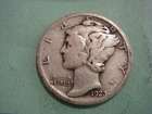 1923 P Mercury Dime Fine album filler cond , actual coin in photo