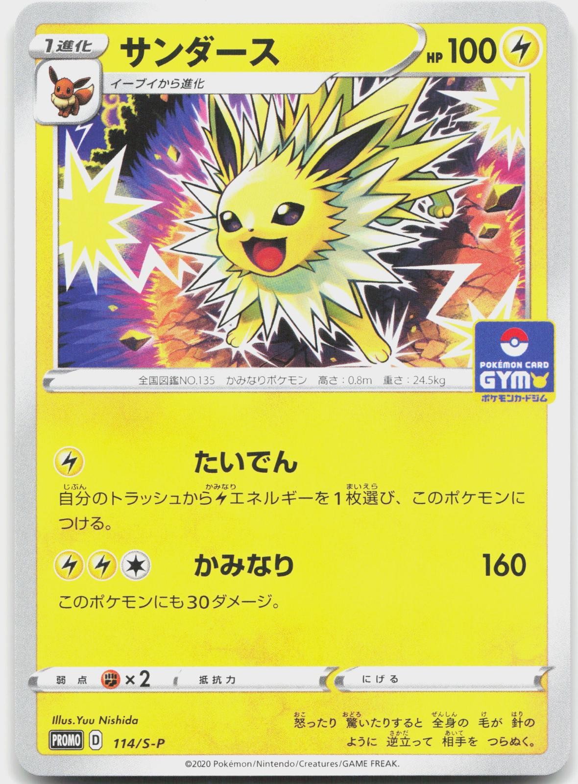 Jolteon 114/S-P Promo Sword & Shield Promos Pokemon Japanese Near Mint