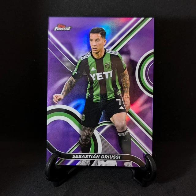 Sebastian Driussi 2022 Topps Finest MLS Purple Refractor /250 #4 Austin FC