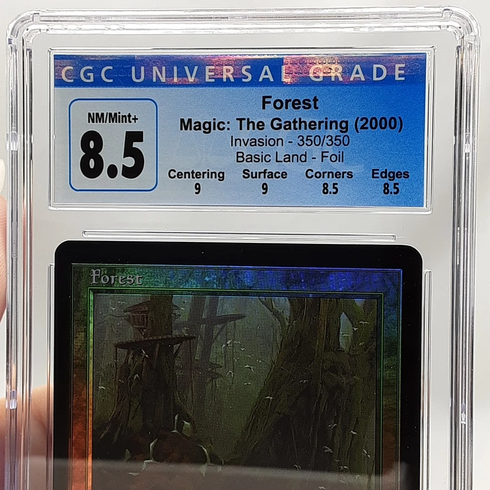MTG - Invasion - Forest - Foil - Graded - CGC 8.5 - Image 3 of 4