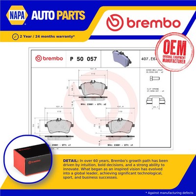 Brake Pads Set fits MERCEDES A200 W169 2.0 Front 05 to 12 M266.980 Brembo New
