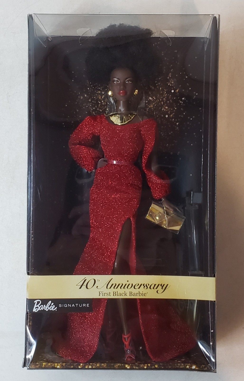 40TH ANNIVERSARY FIRST BLACK BARBIE DOLL 2019 MATTEL GLG35 N