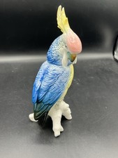 Karl Yens Porzellan Figur Papagei Kakadu 20 cm bunt