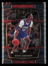 2021-22 Panini Select #40 Keon Johnson Blue Prizms