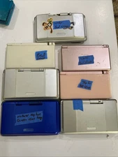 Lot of 7 Nintendo DS handheld consoles for parts or repair / Hinge Issues