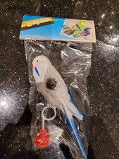 Großer Wellensittich in blau weiß für die Stange neu