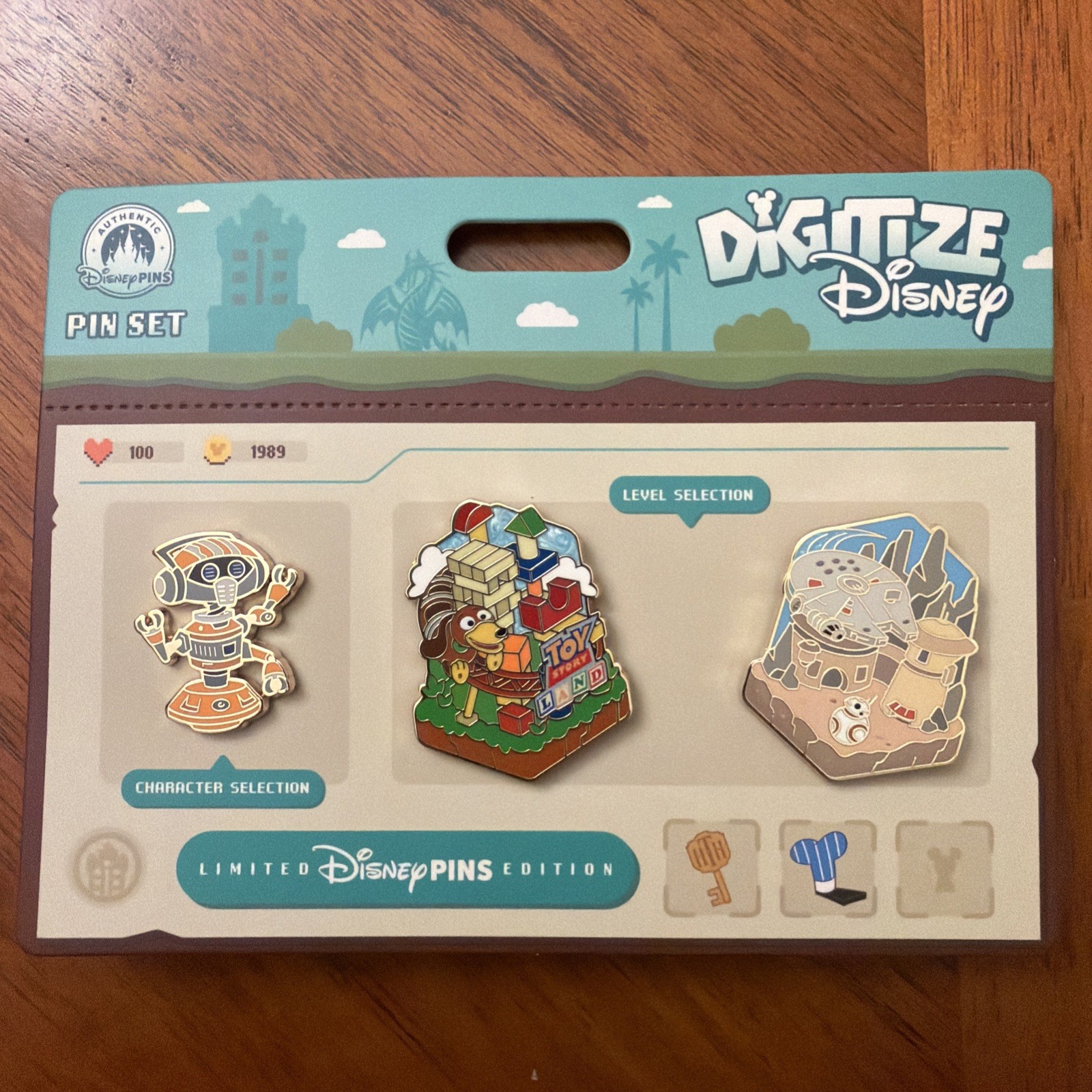 Disney World Digitize 3 Pin Set Star Wars Toy Story Land Limited Edition 2026