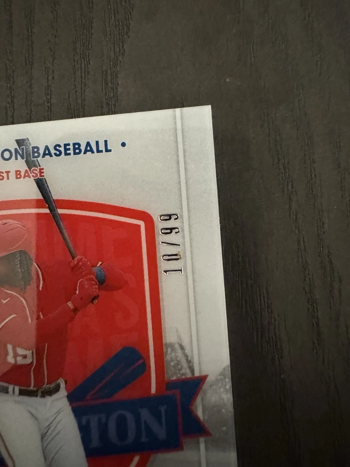 2021 Panini Chronicles America's Pastime Swatches Blue SP /99 #75 JOSH BELL Card - Image 3 of 3