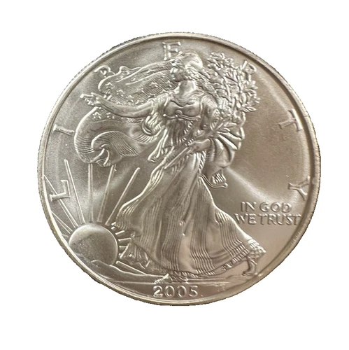 One Dollar 2005 American Silver Eagle 1 oz .999 Fine Silver Coin Loc#O40