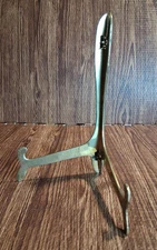10" Folding Heavy Polished Brass Plate Art Book Stand Easel 8" Spread 