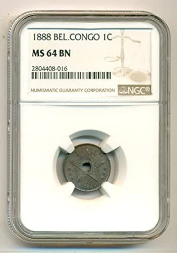 Belgian Congo 1888 Centime MS64 BN NGC