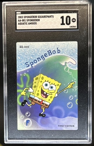 2003 Upper Deck Spongebob Aquatic Amigos #AA-001 SGC 10