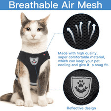 Adjustable Cat Harness and Leash Set Reflective Vest for Kitten Puppy