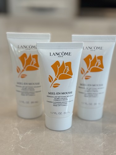 3 Lancome Miel-En-Mousse Foaming Cleansing Makeup Remover 1.7 oz SHIPS TODAY!