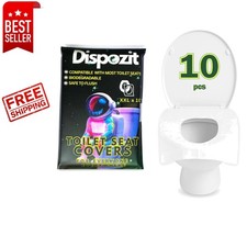 Family-Friendly XL Disposable Toilet Seat Covers - 10 Pcs Flushable  Hygienic