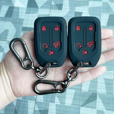2PCS Silicone Smart Key Fob Cover for 2023 2022 2021 2020 2019 GMC Sierra and Ch
