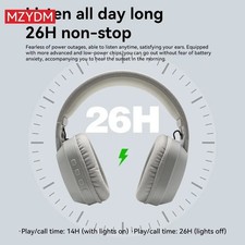 Wireless Bluetooth Gaming Headset, RGB Lights, Noise Cancel Mic, PS5 PC Switch