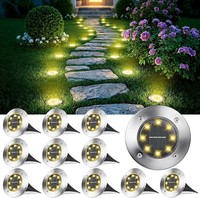 Solar Bodenleuchten 12 StüCk 3000K Warmweiß LED Wasserdicht FüR Garten AußEn