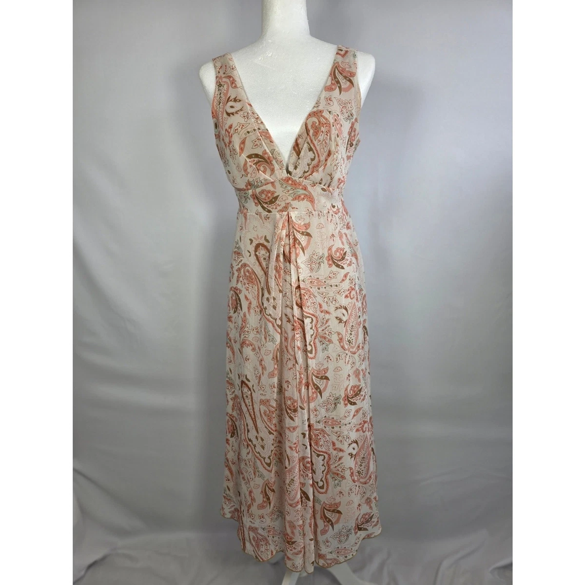 chinese dress ladies NEW Jonathan Martin Black Pink & Tan Floral Maxi Dress