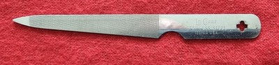 Vintage La Cross Stainless Steel Nail File USA Metal Manicure Tool 143-4 1/2 