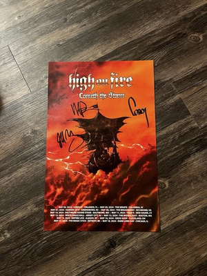#ad High On Fire Signed Concert Poster. Mint. Rare. 11x17. Metal $100.00
