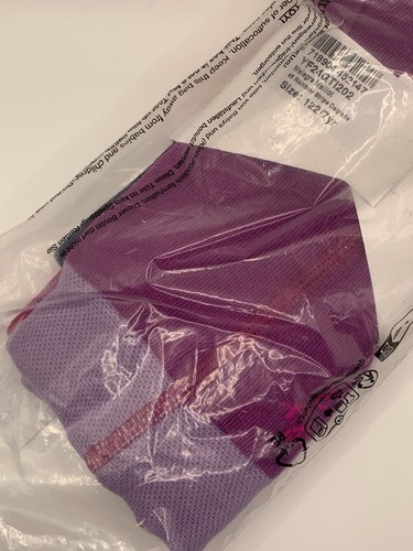 Oilily Malegrie Maillot Regenbogenstreifen Strumpfhose Alter 7 Größe 122 lila Mix neu mit Etikett  - Bild 7 von 8