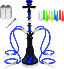 22" Hookah Set with Everything,Premium Hookah Shisha Set,Up to 4 Persons Hookah