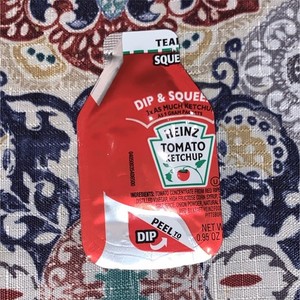 RARE MISPRINT Heinz Tomato Ketchup Dip & Squeeze Packet  0.95 oz (27g)