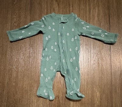 Little Planet Organic One Piece 3 Months Full Zip Both Directions Hand Covers