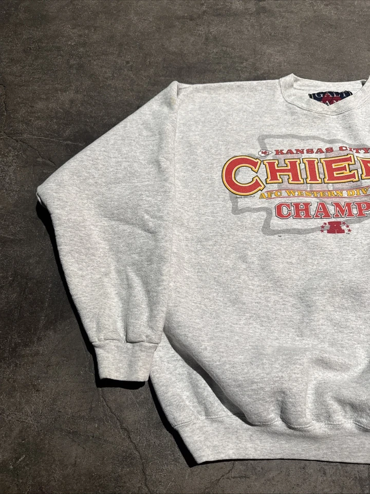 Sudadera De Colección Kansas City Chiefs XL AFC West Champions Cuello Redondo Pullover Foto 2 de 4