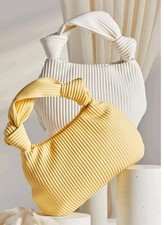 Primark Pleated Knot Handle Mini Bag White