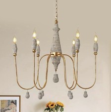28.5" French Country Chandelier, 6-Light Farmhouse Dining Room Light Fixture