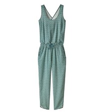Patagonia Fleetwith Jumpsuit Womens Small Bluff River Multi Tasmanian Teal