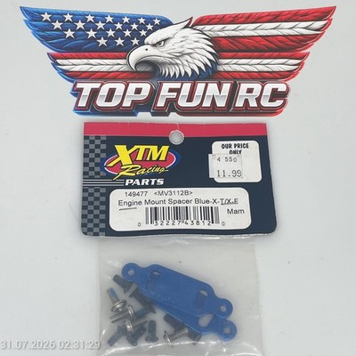 XTM Racing Parts #149477 Engine Mount Spacer Blue-X-T/X-E