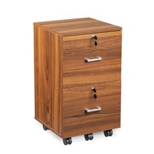 2-Drawer File Cabinet Wooden Filing Cabinets for Letter Size Filings Walnut