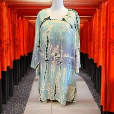 Citron Santa Monica Womens Tunic Top Sz 0 Artsy Boho Beach Coastal Lagenlook