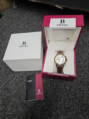 B Swiss by Bucherer Prestige Men's Swiss Made Chronograph Automatic Watch NEW