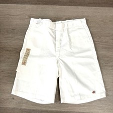 NWT Dickies White 13 " Loose Fit Multi-Use Pocket Work Shorts Men's Size 42