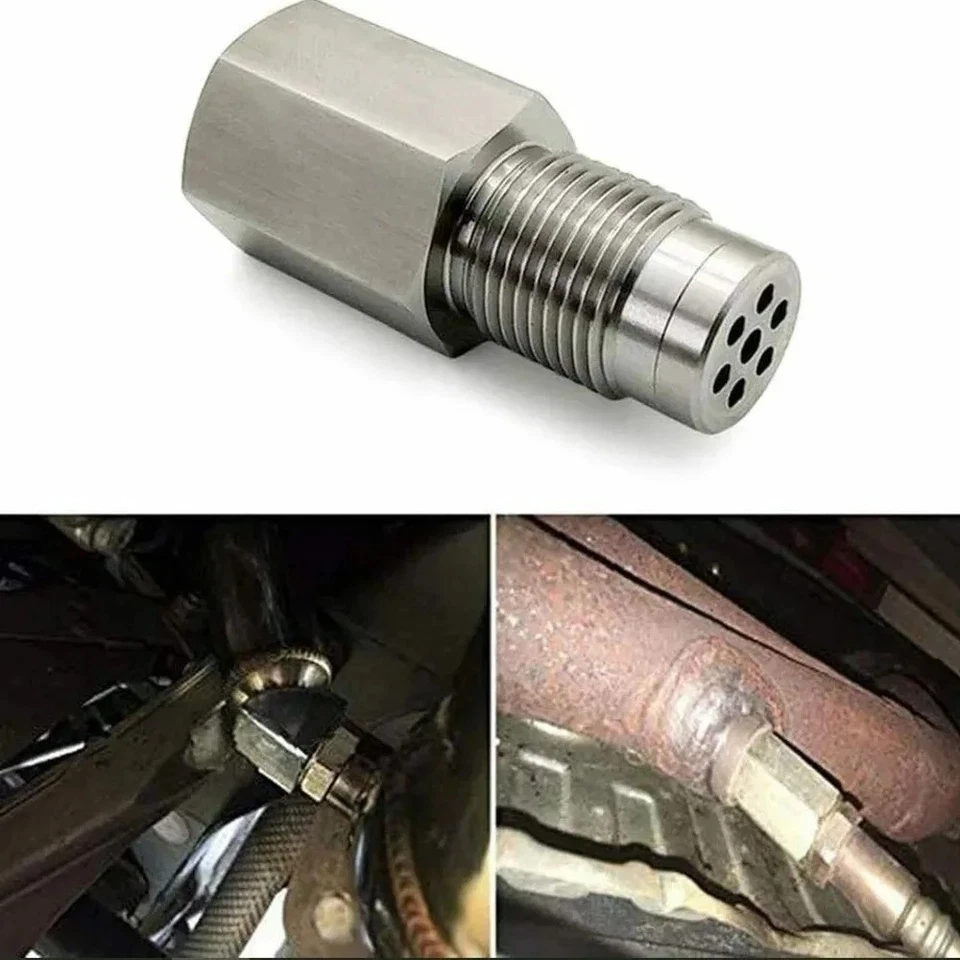 Oxygen O2 Lambda Sensor Spacer Adapter Plug Catalytic Converter Check Fix CEL 1X - Image 2 of 4