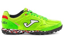 Joma Scarpini Top Flex in Pelle Turf Outdoor da Calcetto 2211 Green Fluor