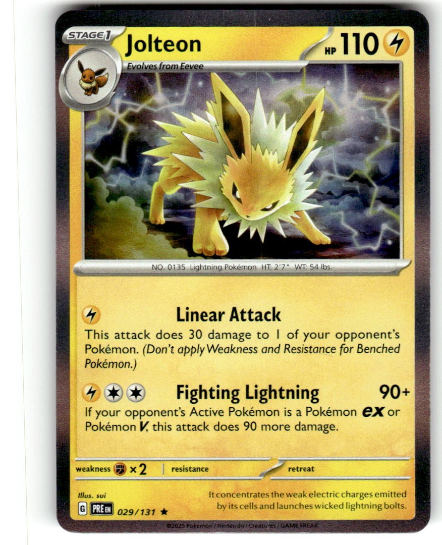2025 Pokemon PRE Jolteon 029/131 Holo