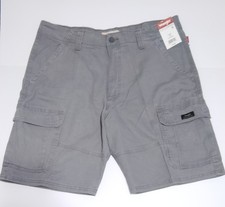 WRANGLER CARGO SHORTS RELAXED FIT MEN'S SIZE 36 GRAY NWT KHAKI CASUAL RIPSTOP