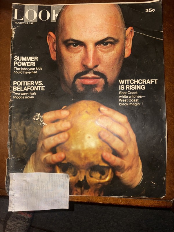 Anton Levy Cover Look Magazine      8/24/71  Satanist Witchcraft Is Rising