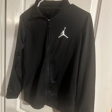 Jordan Jumpman Track Jacket Black Lg Youth 12 13 Years Full Zip Long Sleeve