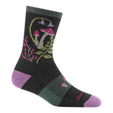 Darn Tough 5026 Charcoal Women's Mellow Mushrooms Lightweight Hiking Socks Micro